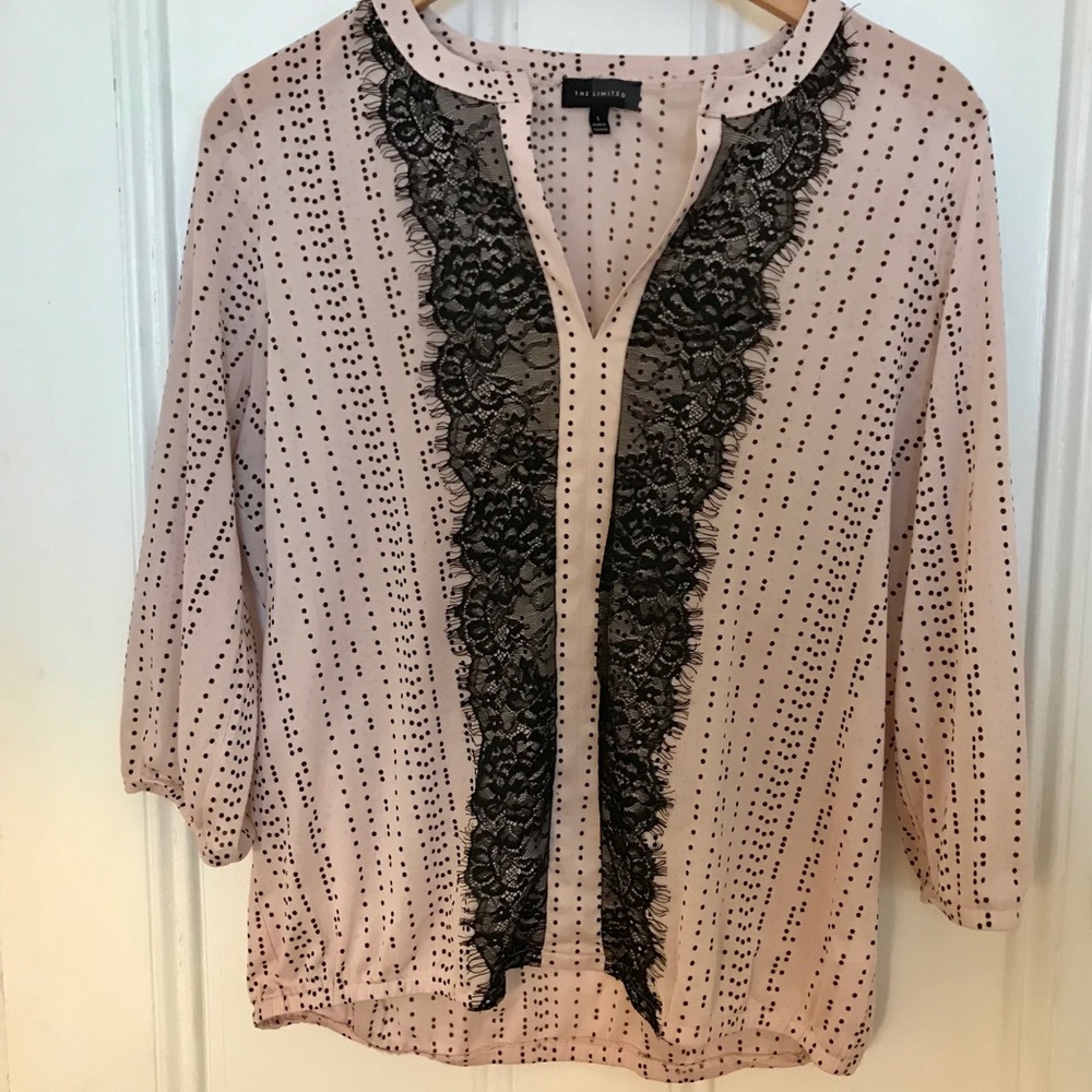 🧡Limited sheer polka dot shirt